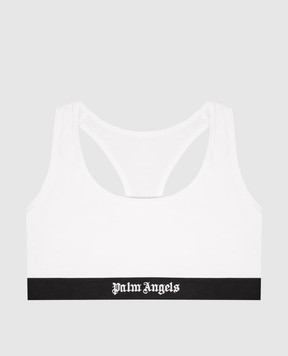 Palm Angels White top with logo pattern PLA1UWTP04SI