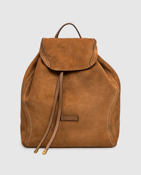 Gianni Chiarini Violette brown suede backpack ZN12237CMPL