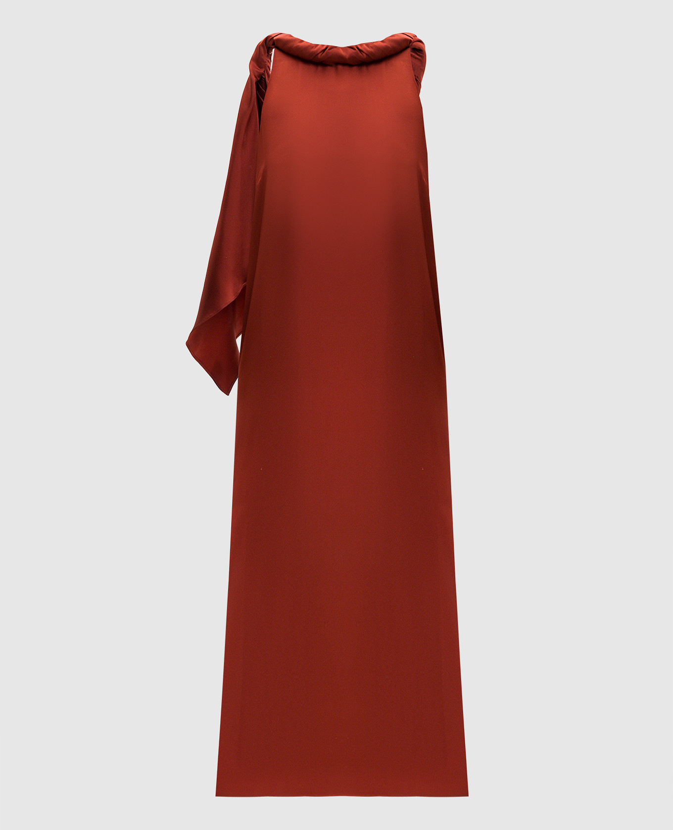 Terracotta silk dress SUSAN