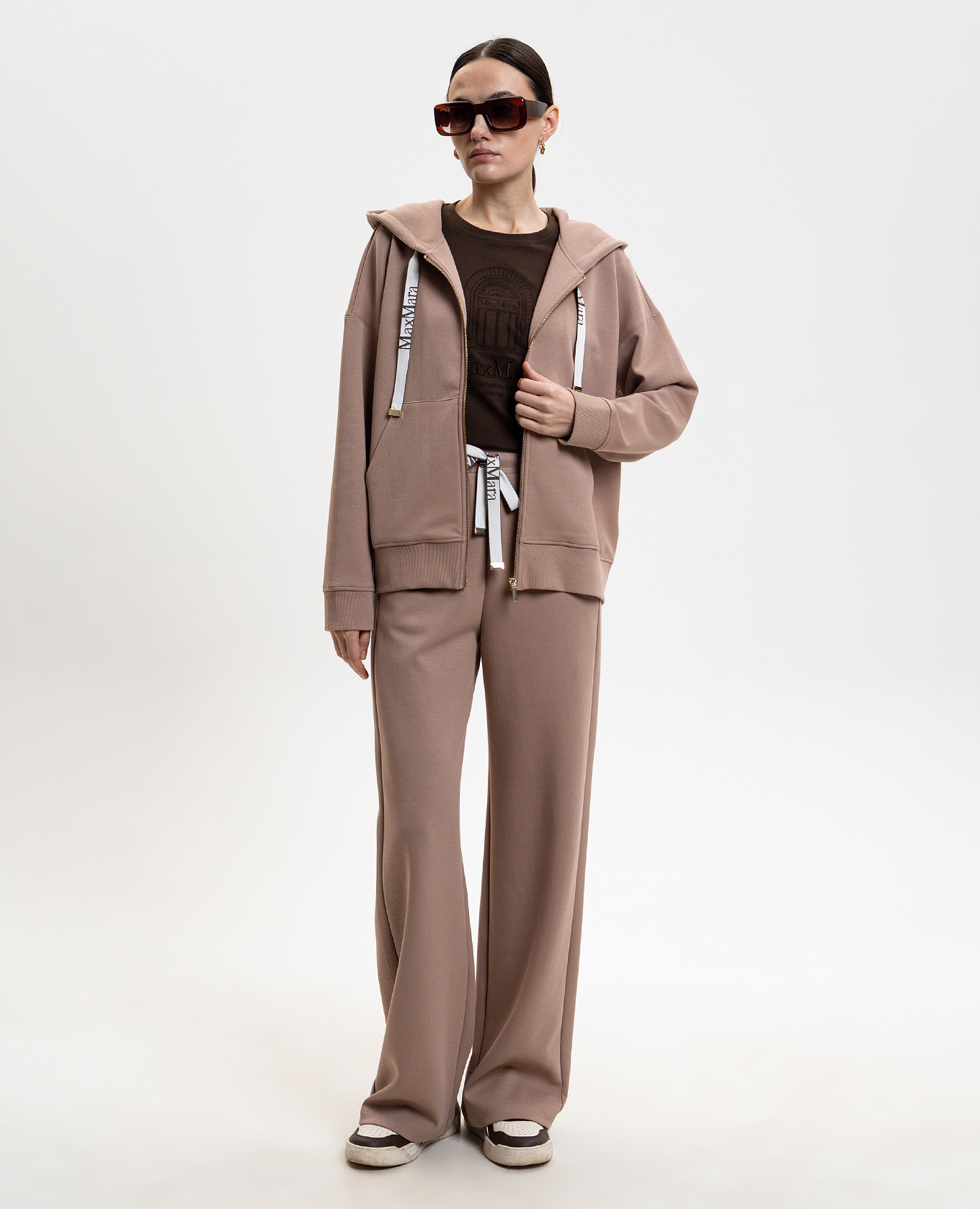 

Beige BALI sweatpants with logo Max Mara