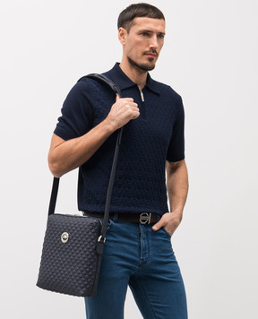 Stefano Ricci Blue leather bag with emblem ND156GTPMR1MR