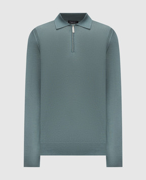 Stefano Ricci Green cashmere and silk polo shirt K606125P30F26302