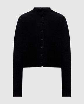 Khaite Annora black wool and cashmere cardigan 18311534