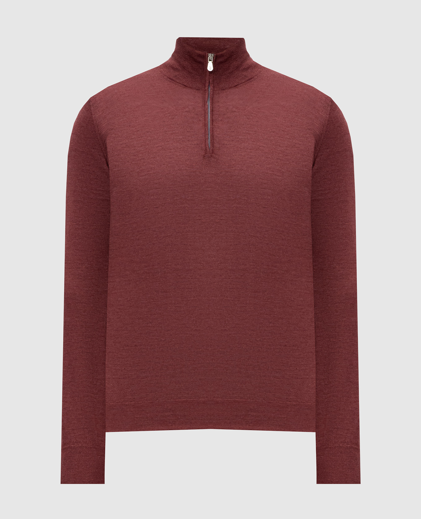 Burgundy cashmere, silk and linen jumper