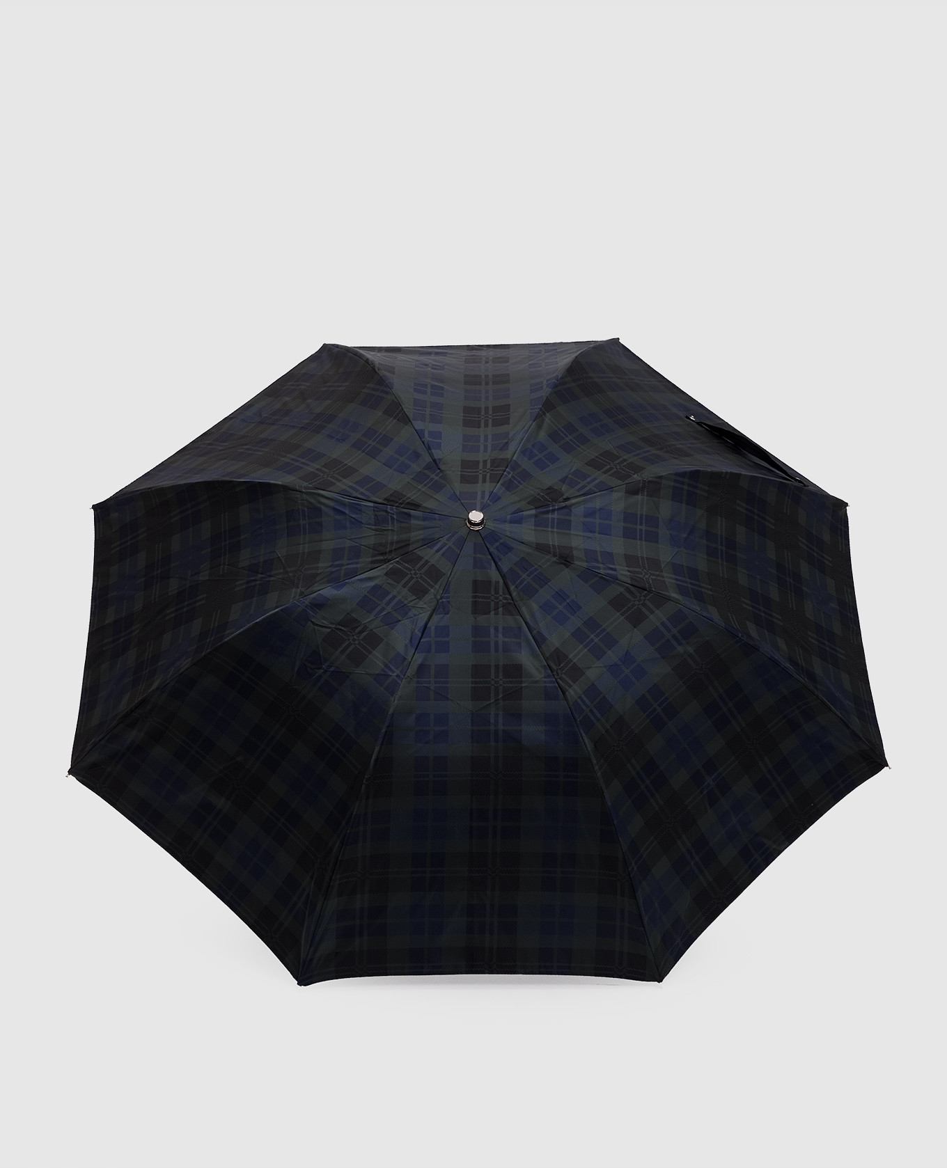 

Blue folding umbrella with checkered pattern Pasotti