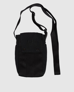 C.P. Company Plain Paper Touch Black Phone Bag MAC157A110188M
