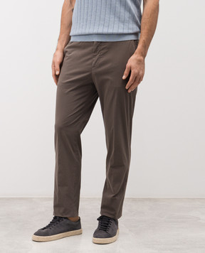 Peserico Brown pants with logo R54725T2300800