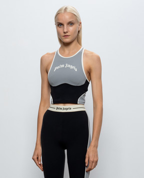 Palm Angels Gray top with logo PAWVO003FB001