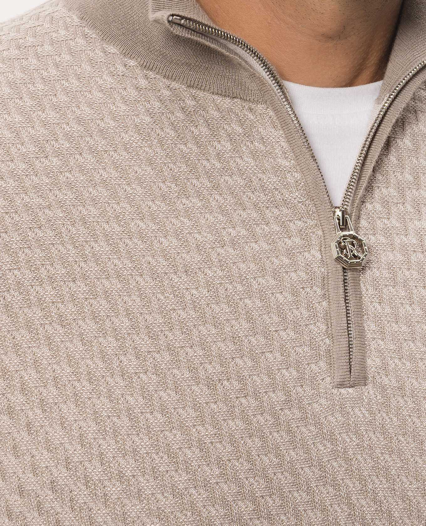 Beige wool, silk and cashmere jumper Stefano Ricci 5