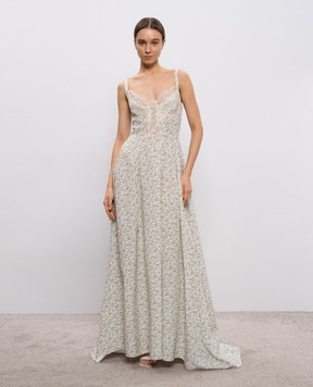 Ermanno Scervino White floral print silk maxi dress D482Q375APXWE