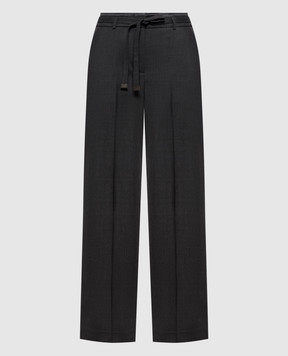 Peserico Gray wool pants A04860AA3472