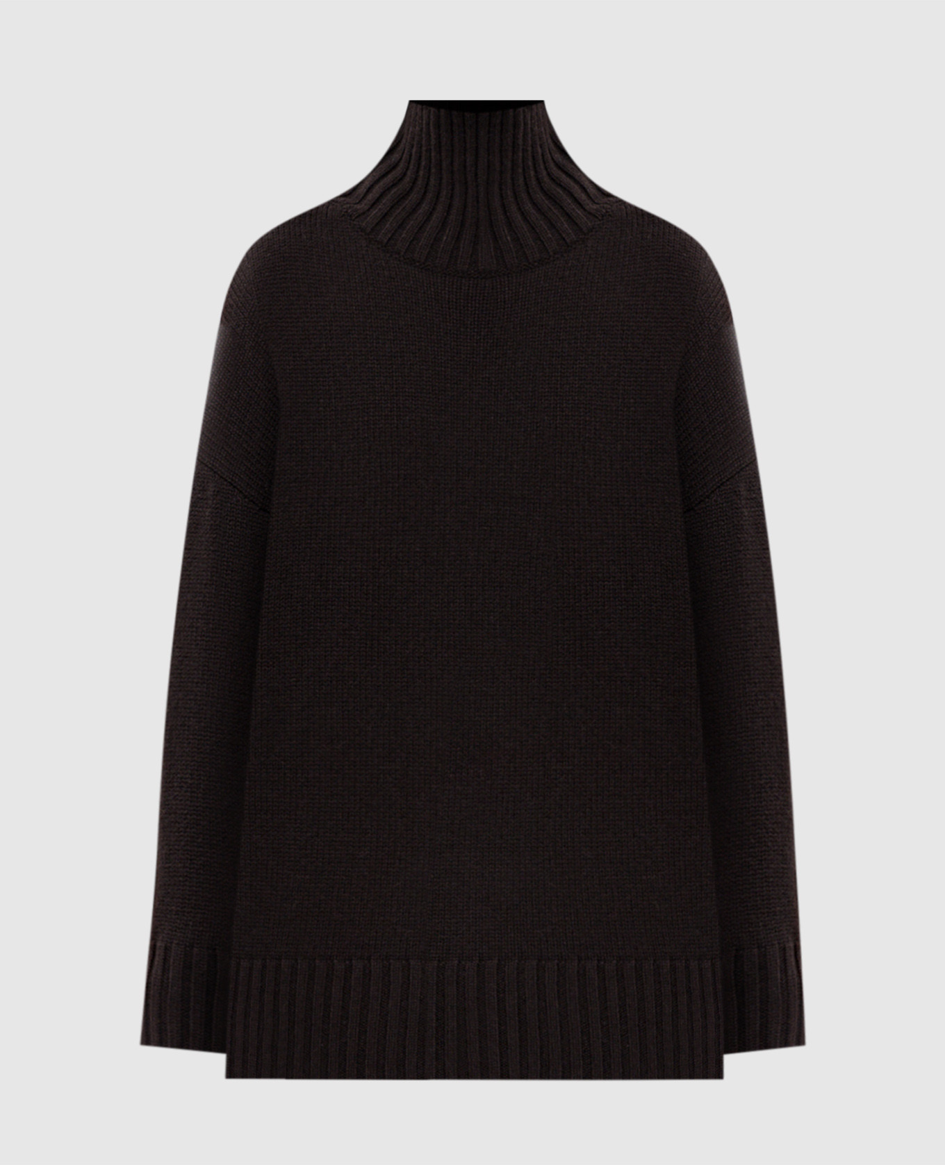 Brown wool and cashmere sweater