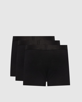 Versace Set of black boxer briefs with logo pattern 10209891A14783