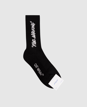 Off-White Black socks For walking OMRA085F25KNI002