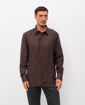 Tom Ford Brown shirt with silk HRBF03SUS03