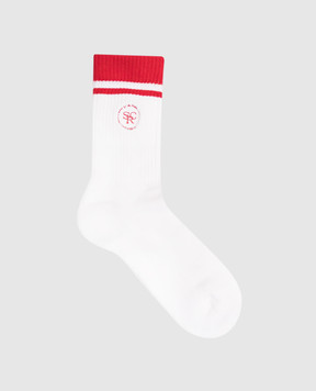 Sporty & Rich Socks with embroidered monogram logo AC02771305WH17