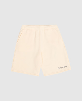 Sporty & Rich Children's yellow insulated shorts with logo print SH04976301YE02