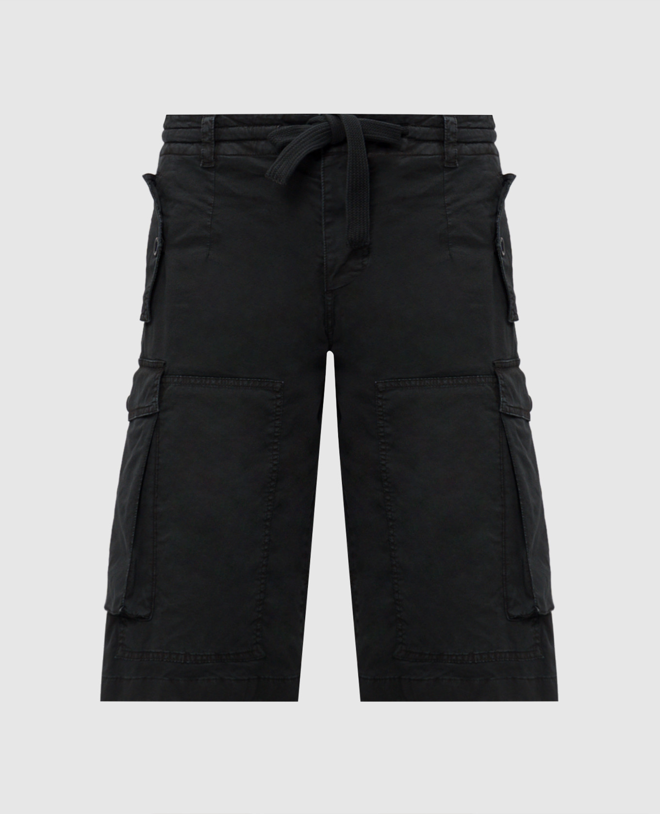 

Black cargo shorts with logo patch Dolce&Gabbana