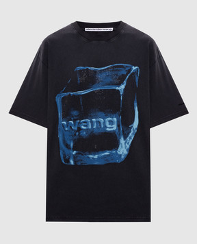 Alexander Wang Black Crystal Graphic T-shirt with crystals UCC2261990