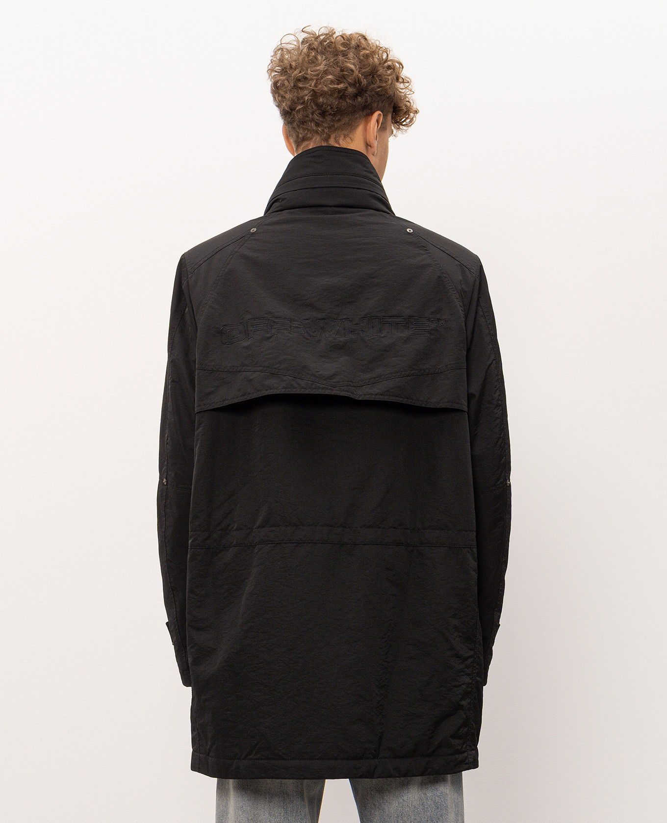 Black jacket with logo embroidery Off-White 4