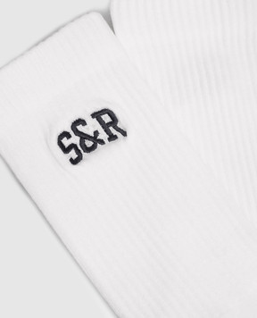 Sporty & Rich White insulated socks with monogram logo AC07764082WH01
