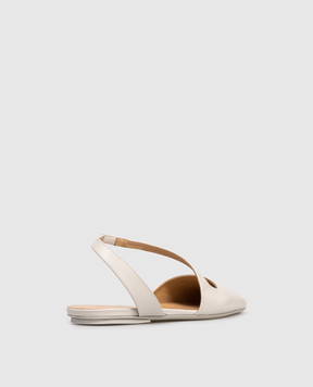 Marsell White leather slingbacks Quadrangolo MW8491P015