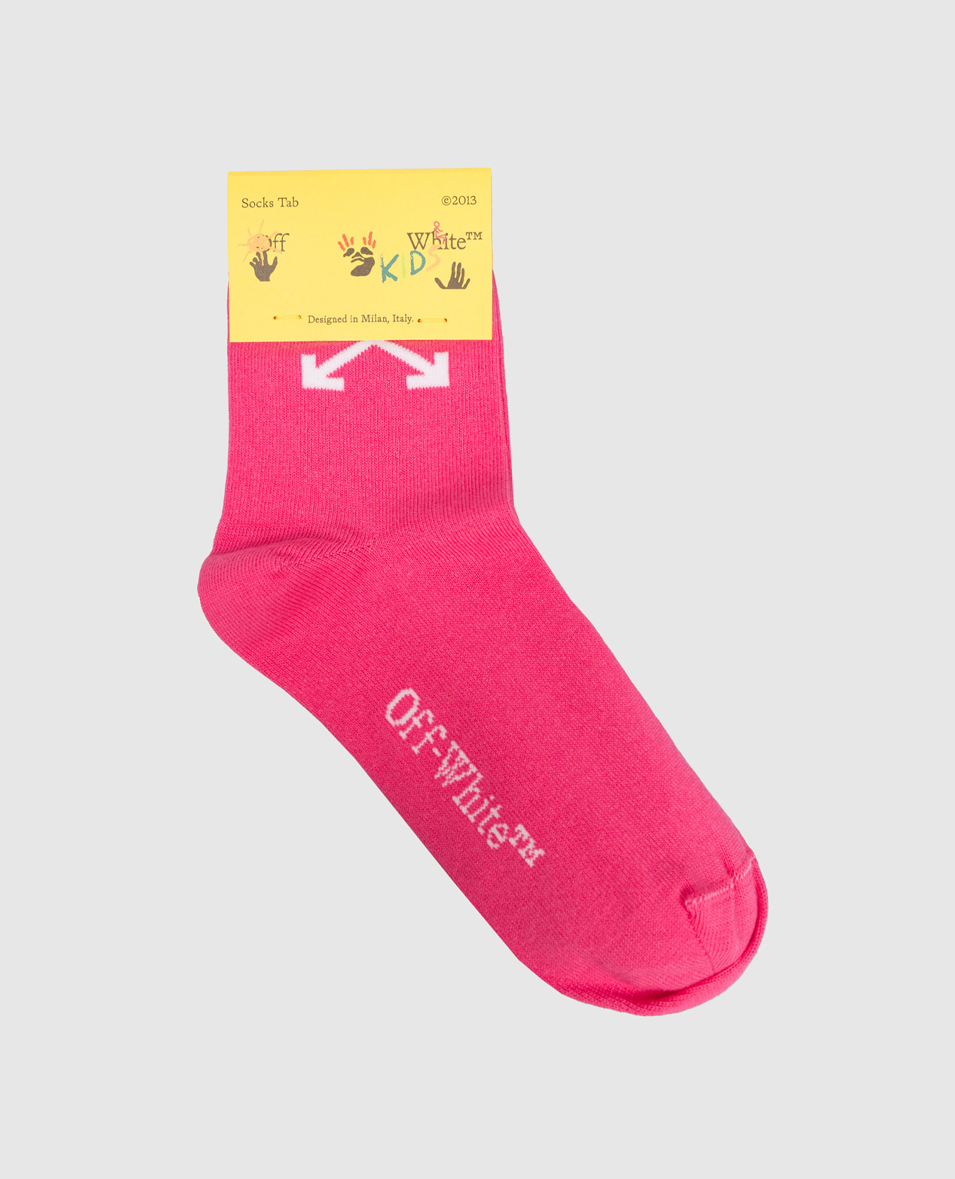 Children's pink socks with logo pattern