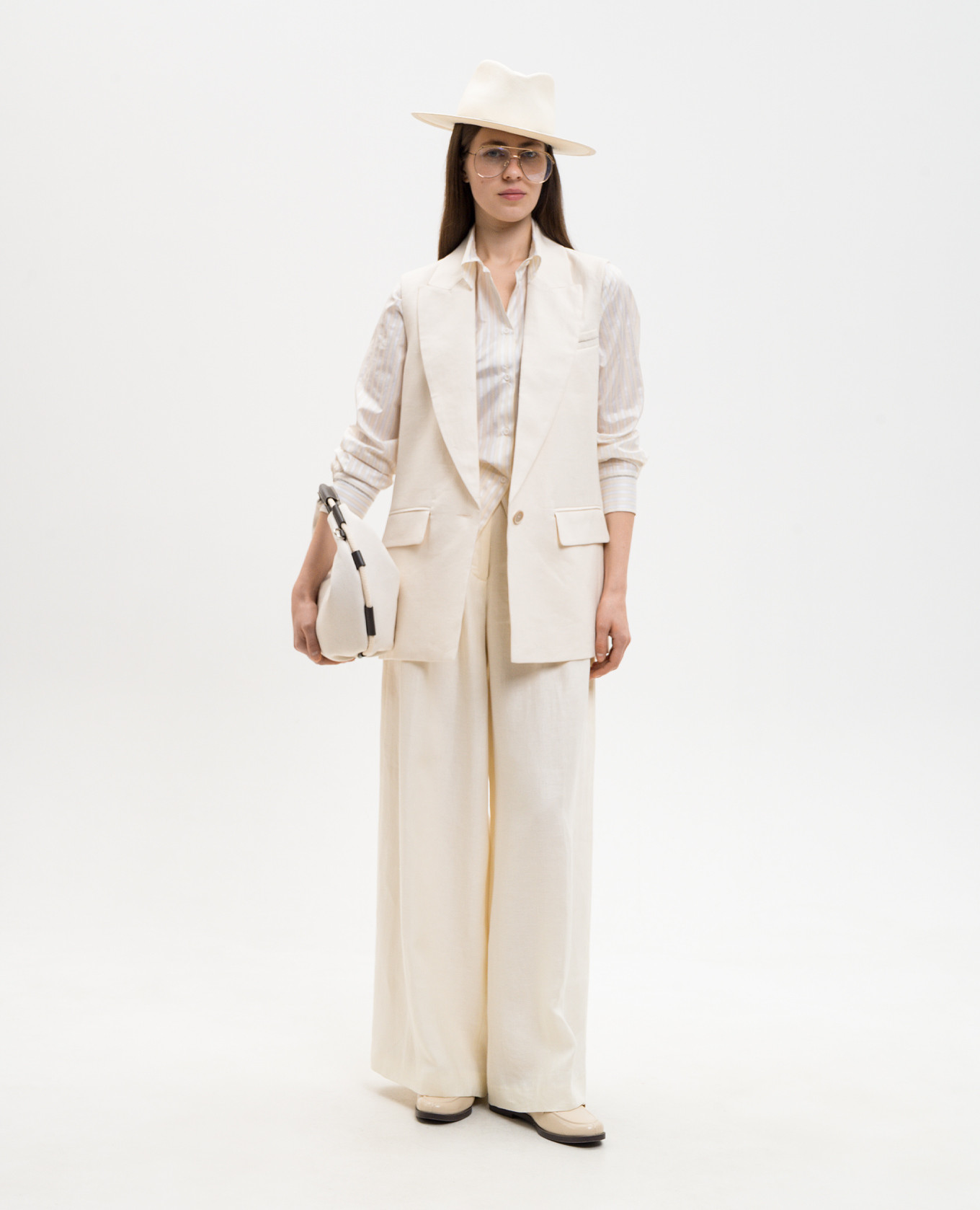

Beige striped shirt Peserico