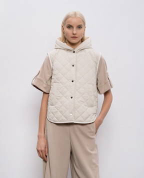 Brunello Cucinelli Beige vest with monil chain MR4057999