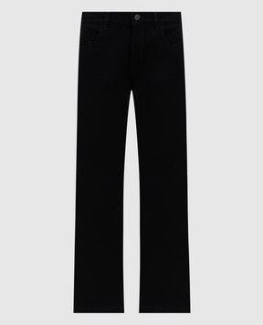 The Attico Black jeans with logo patch 260WCP00295DDD104AA