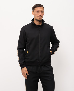 Valentino Black sports jacket with braid 9V3MF30FBGQ
