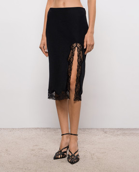 Balmain Black skirt with lace SK0000000082