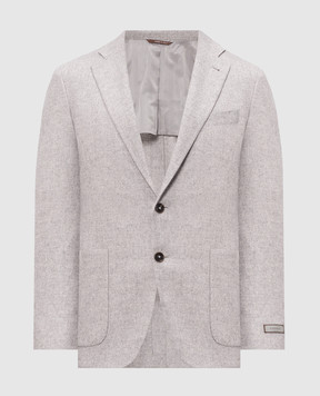 Canali Gray silk and cashmere jacket CX04708E23275