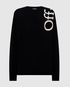 Off-White Black sweater with wool 2FE00534T