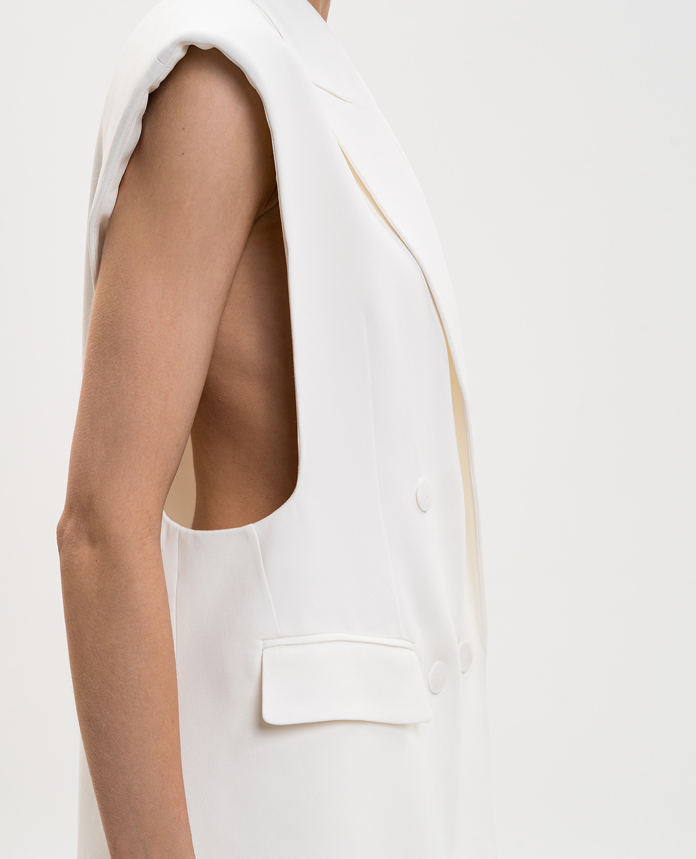 

White double-breasted vest with monogram Dondup