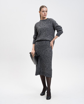 Max Mara Gray OTELLO skirt with alpaca wool OTELLO