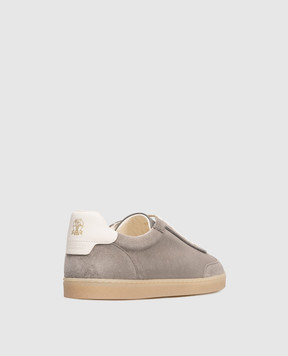 Brunello Cucinelli Gray suede sneakers MZUMGLJ336