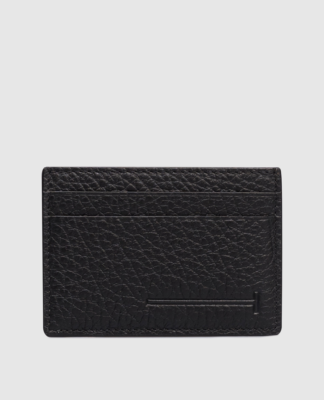 

Black leather cardholder with logo Tom Ford