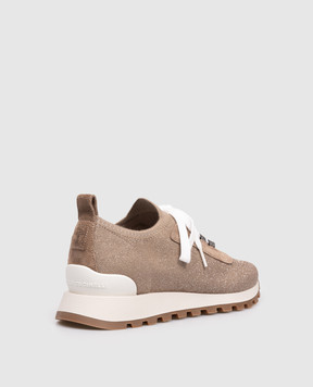 Brunello Cucinelli Brown sneakers with emblem MZ35G2490