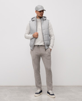 Doriani Cashmere Gray quilted vest A427CAP323462