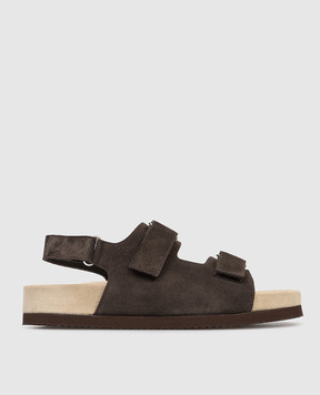 Brunello Cucinelli Children's brown suede sandals BSMEG1I168