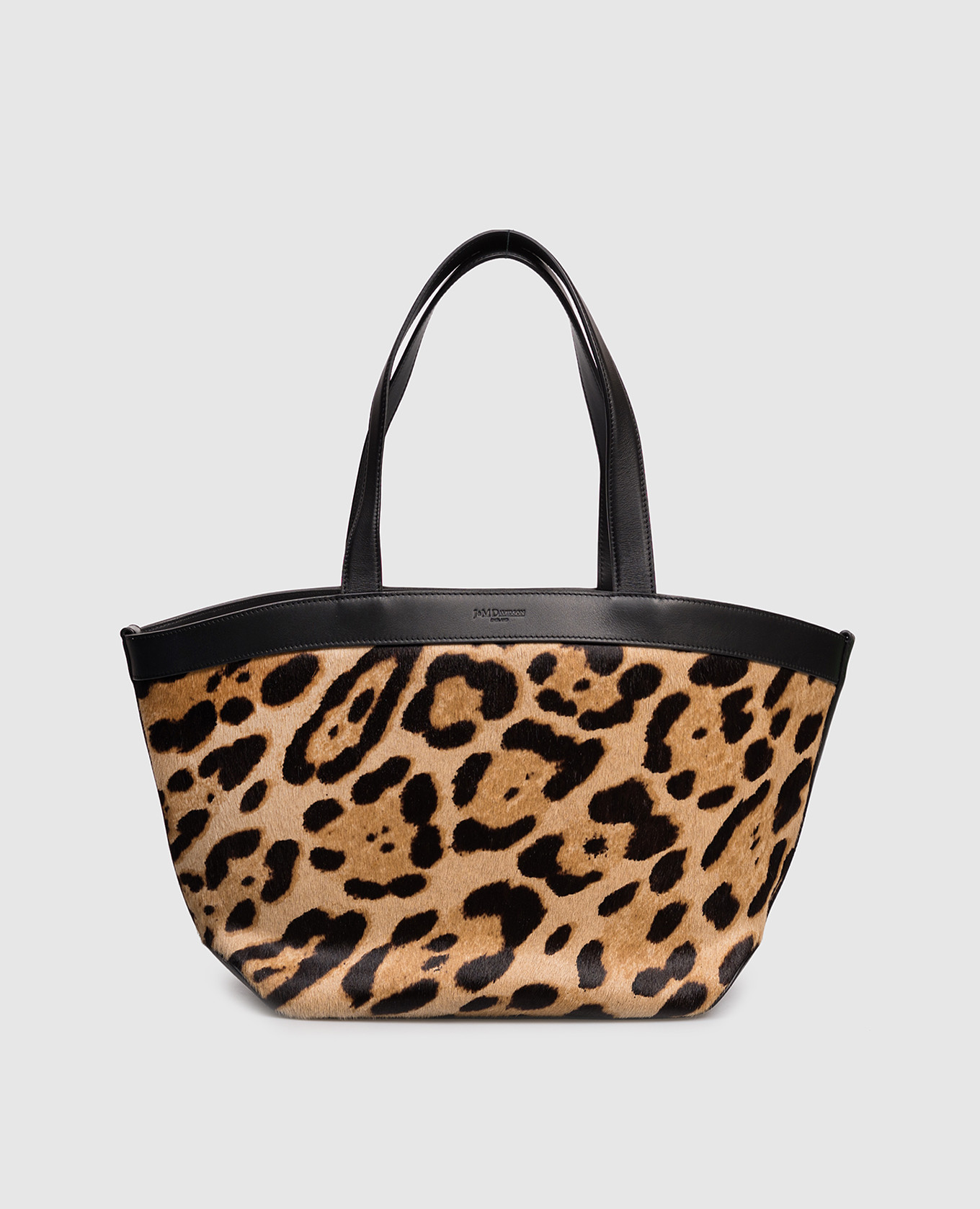 

Beige leather Voyage tote bag in animal print J&M DAVIDSON