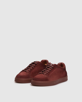Doucal's Burgundy suede sneakers DU3552SPENUF260