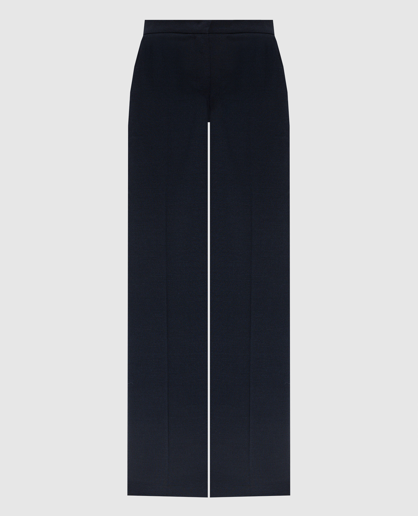 Blue wool pants with logo