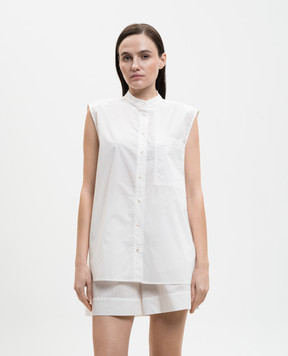 Solotre White sleeveless shirt M1AB0063