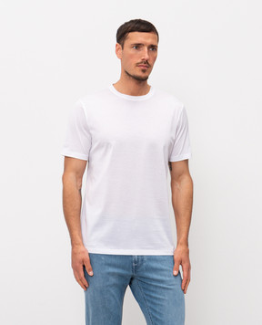 Cashmere&Whiskey White cotton T-shirt 51502