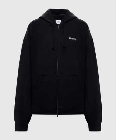 Zwarte hoodie met borduurwerk