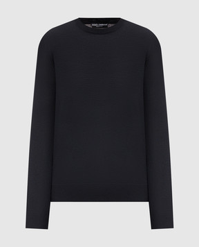 Dolce&Gabbana Navy blue cashmere jumper GXX02TJBW1W