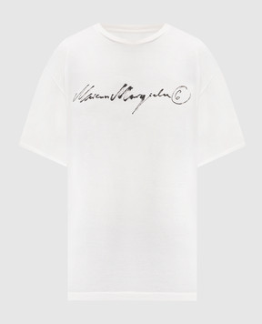 Maison Margiela MM6 White T-shirt with contrast logo SH0GC0077M20258