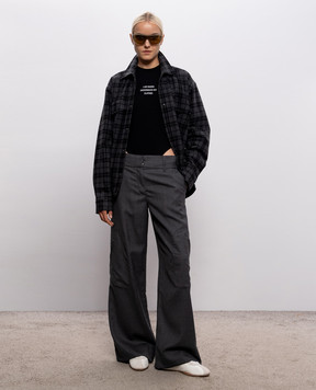 Vetements Black bodysuit with a print of the inscription WH27BO172B